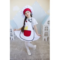 Костюм кухаря для дівчинки