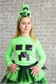 Карнавальний костюм для аніматорів Майнкрафт для дівчинки