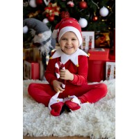 Костюм Ельфа в чорвоному для хлопчика на Новий Рік 