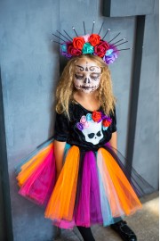 Дитячий карнавальний костюм Santa Muerte для дівчинки на Хеловін