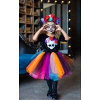 Дитячий карнавальний костюм Santa Muerte для дівчинки на Хеловін