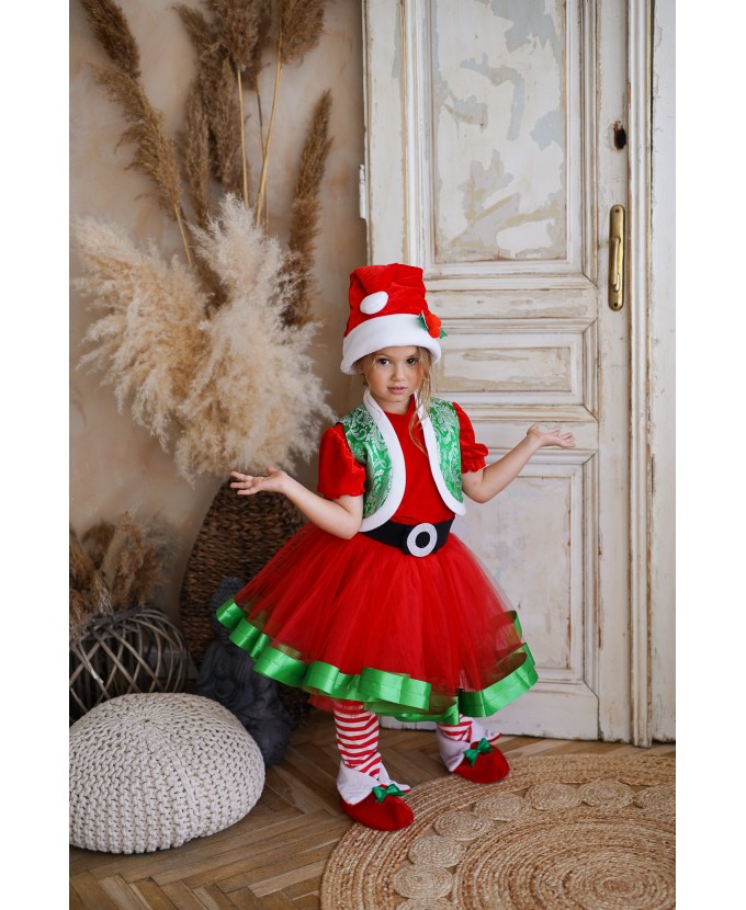 Костюм Новорічного Ельфа для дівчинки